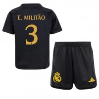 Real Madrid Eder Militao #3 Replika babykläder Tredjeställ Barn 2023-24 Kortärmad (+ korta byxor)